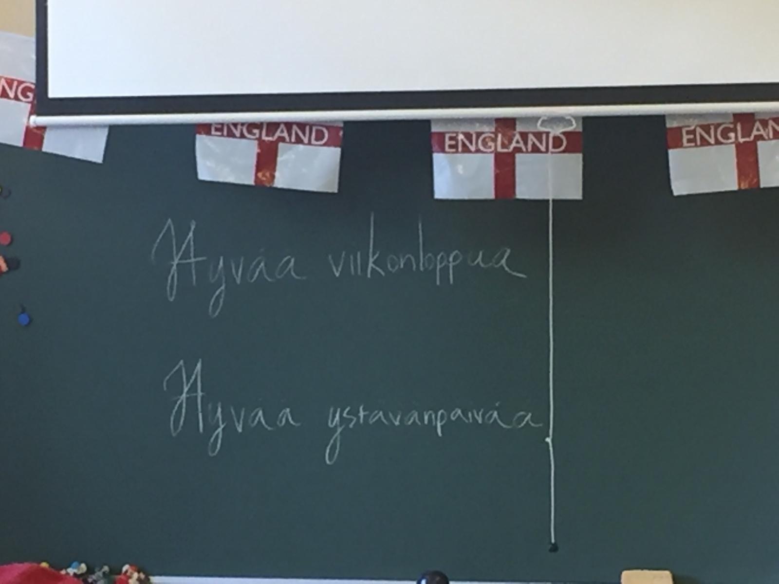 Saint Valentin écrit en finlandais
