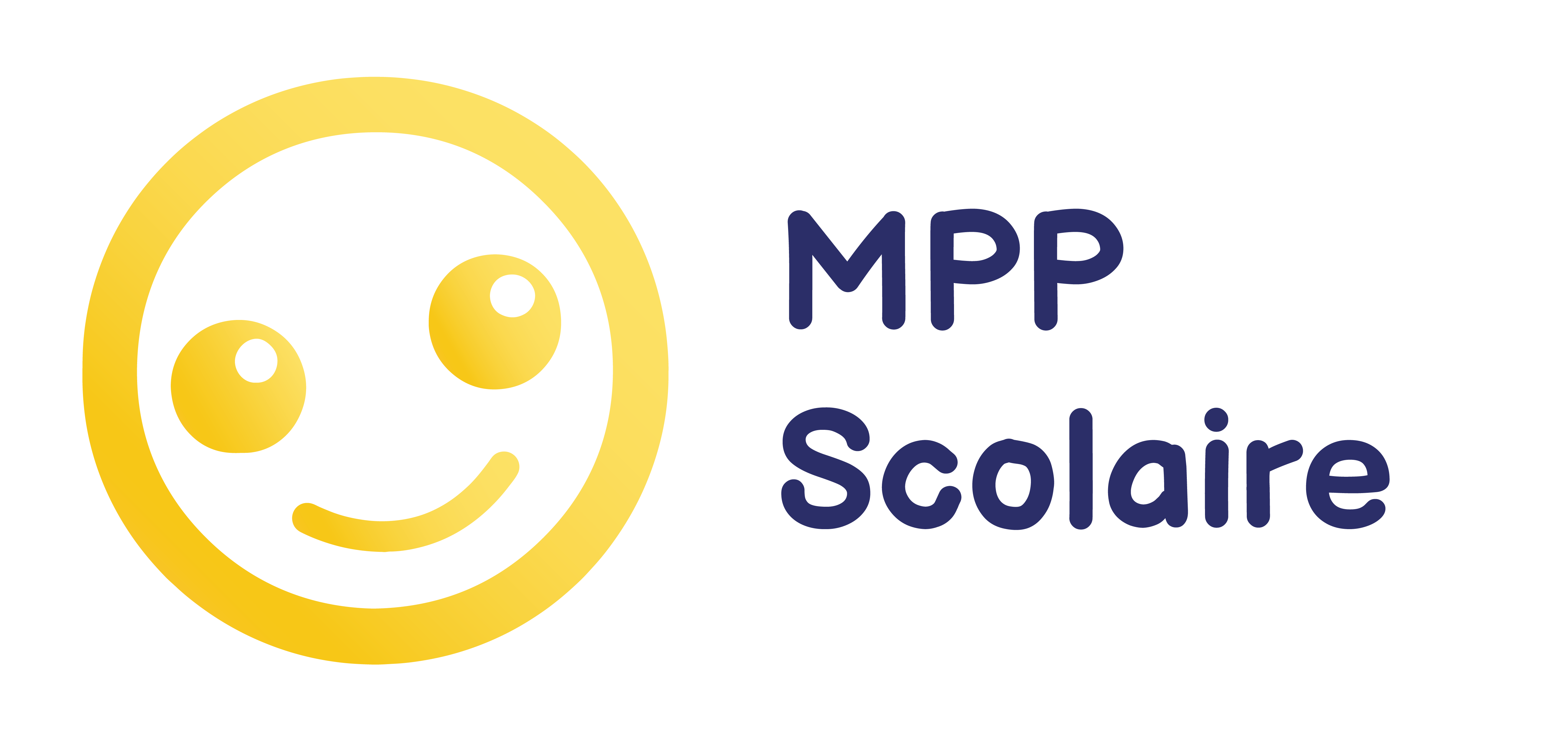 Logo mpp scolaire avec texte en bleu