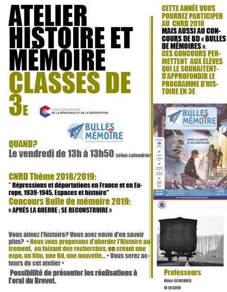 Atelier memoire et histoire